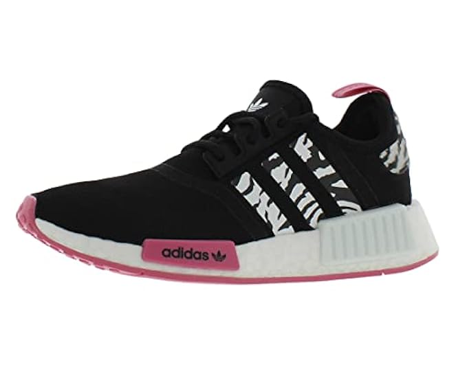 adidas Originals NMD R1 Primeblue Womens Shoes Size 5, Color: Black/White/Pink 215341377