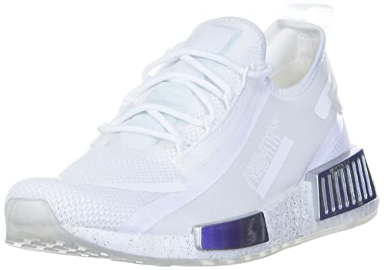 adidas NMD R1 Spectoo Women’s Sneaker, White/Silver Met