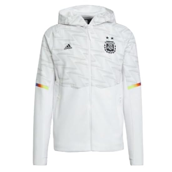 Adidas 2022-2023 Argentina Game Day Full Zip Travel Hoodie (White) 075481643