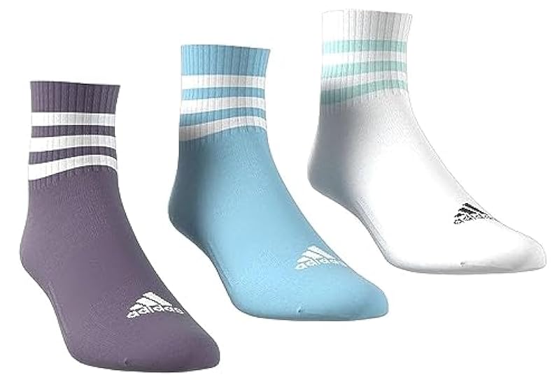 adidas 3-stripes Cushioned Sportswear Mid-cut 3 Pairs Socks Calzini Unisex - Adulto (Pacco da 3) 804331754