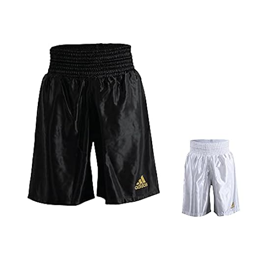 adidas - Satin Boxing Training Sparring Fight Shorts, Pantaloncini da Boxe, in Raso Unisex - Adulto 098094635