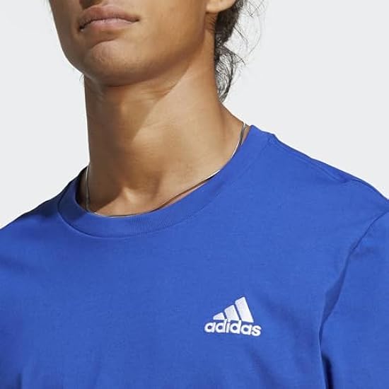 adidas Essentials Single Jersey Embroidered Small Logo Tee T-Shirt, Semi Lucid Blue, M Short Men´s 320602418