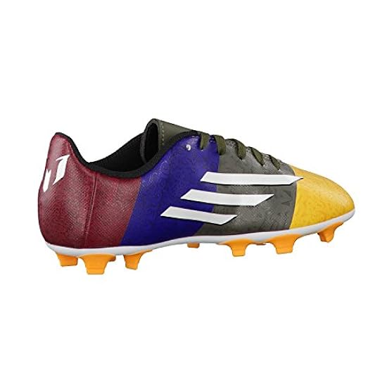 adidas F5 Fg J (Messi) Scarpe Calcio, Bianco/Nero/Blu/Rosso 040939125