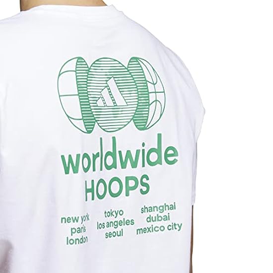 adidas Worldwide Hoops City Basketball Graphic Tee (Manica Corta) Uomo 955240150