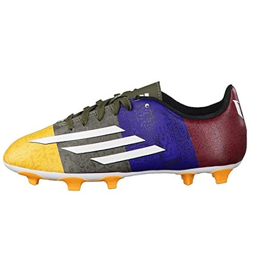 adidas F5 Fg J (Messi) Scarpe Calcio, Bianco/Nero/Blu/Rosso 040939125