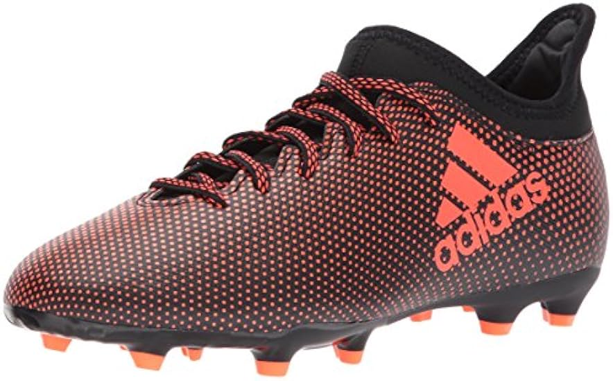 Adidas X 17.3 FG J scarpe da calcio da ragazzo, nero/rosso solare/arancione solare, 12 M, US Little Kid 758997219